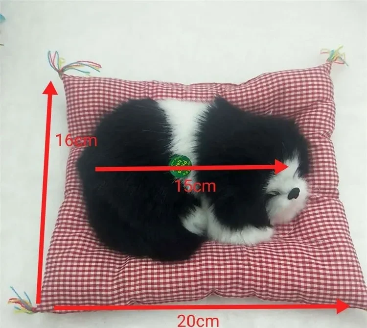 Car Artificial Dog Plaid Cloth Cushion Decoration Car Decoration