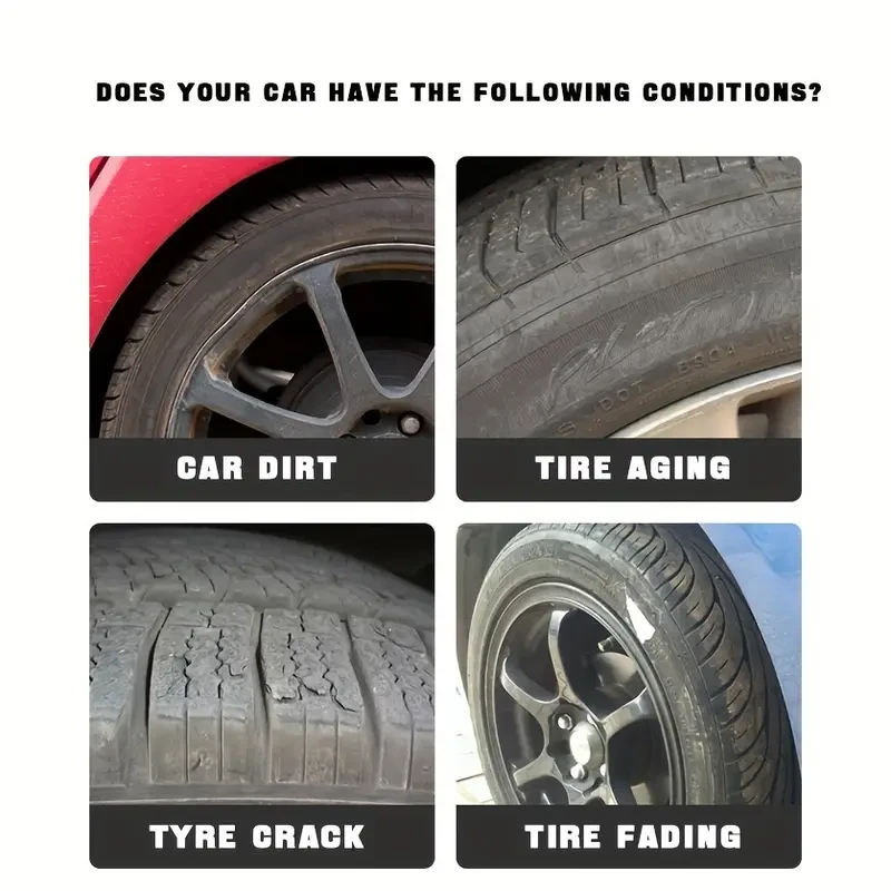 Premium Car Tire Shine Wax  Durable Protection & Gloss Enhancer