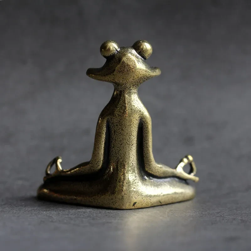 Ancient frog incense insert copper tea pet jewelry craft gift