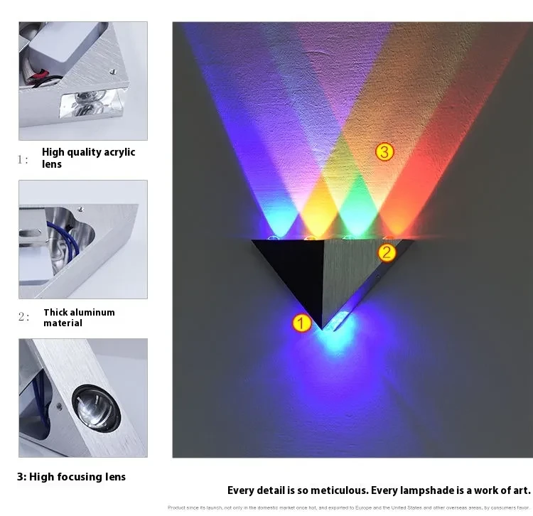 Fashion Creative Led Triangle Wall Lamp