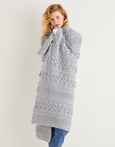 Merino Bobble Detail Blanket | Handmade | Handmade