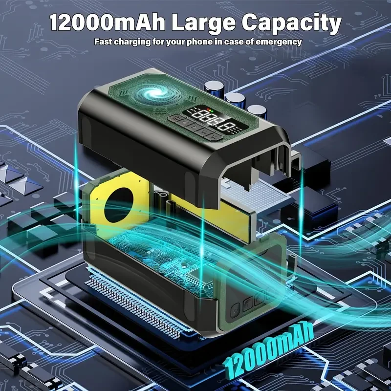 12000mAh Emergency Weather Radio - Solar & Hand Crank Portable Radio