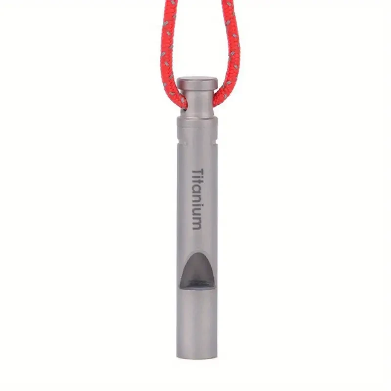 Ultra-Light Titanium Emergency Whistle with Lanyard