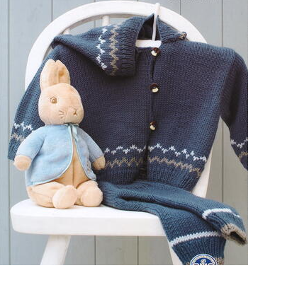 Hooded Cardigan & Trouser Set | Hand Knitted