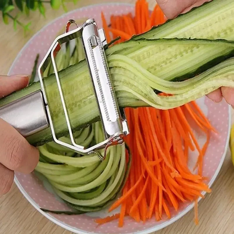 2-in-1 Stainless Steel Vegetable Peeler & Julienne Cutter