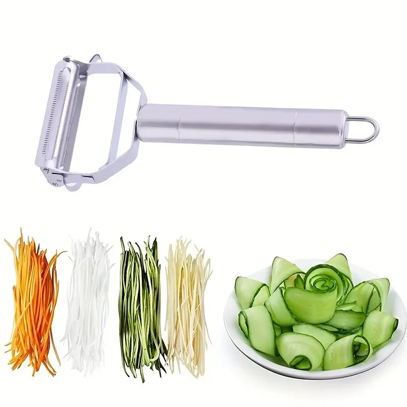 2-in-1 Stainless Steel Vegetable Peeler & Julienne Cutter