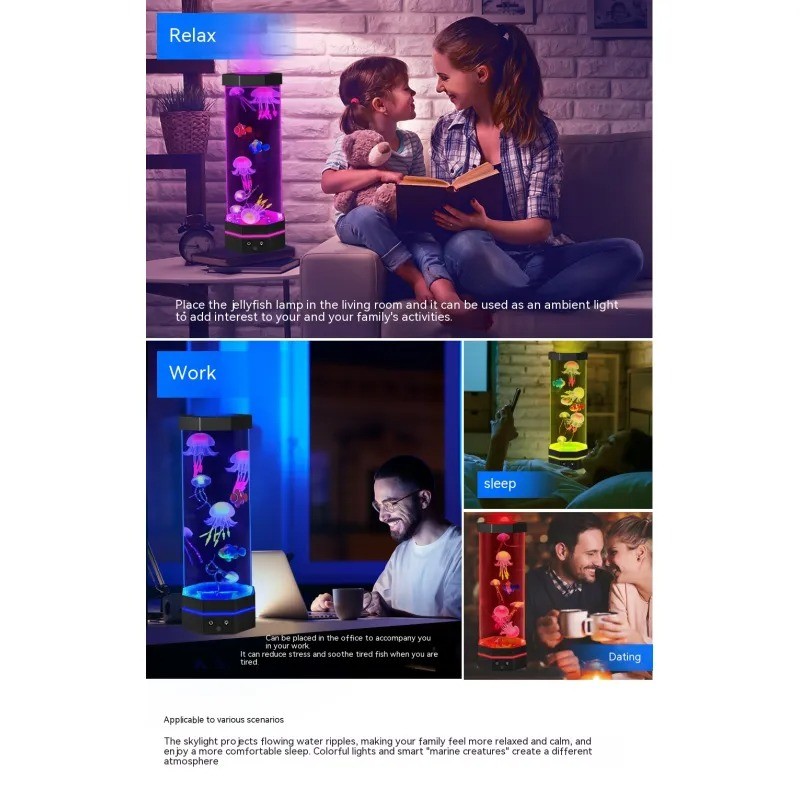 17-Color Changing Jellyfish Lava Lamp - 15-inch with Remote Control