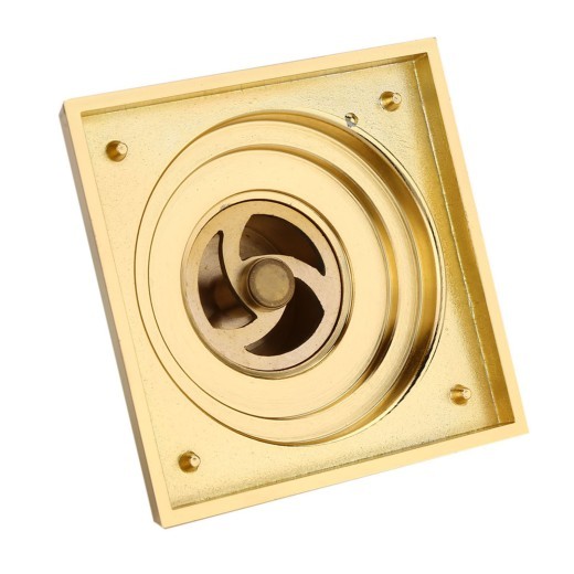 Antique Brass Square Floor Drain with Strainer Bathroom Washroom Drainage & Clean Accessories