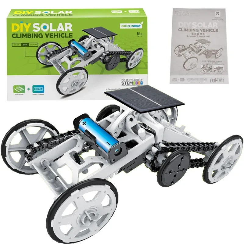 DIY solar upgraded four-wheel drive climbing car