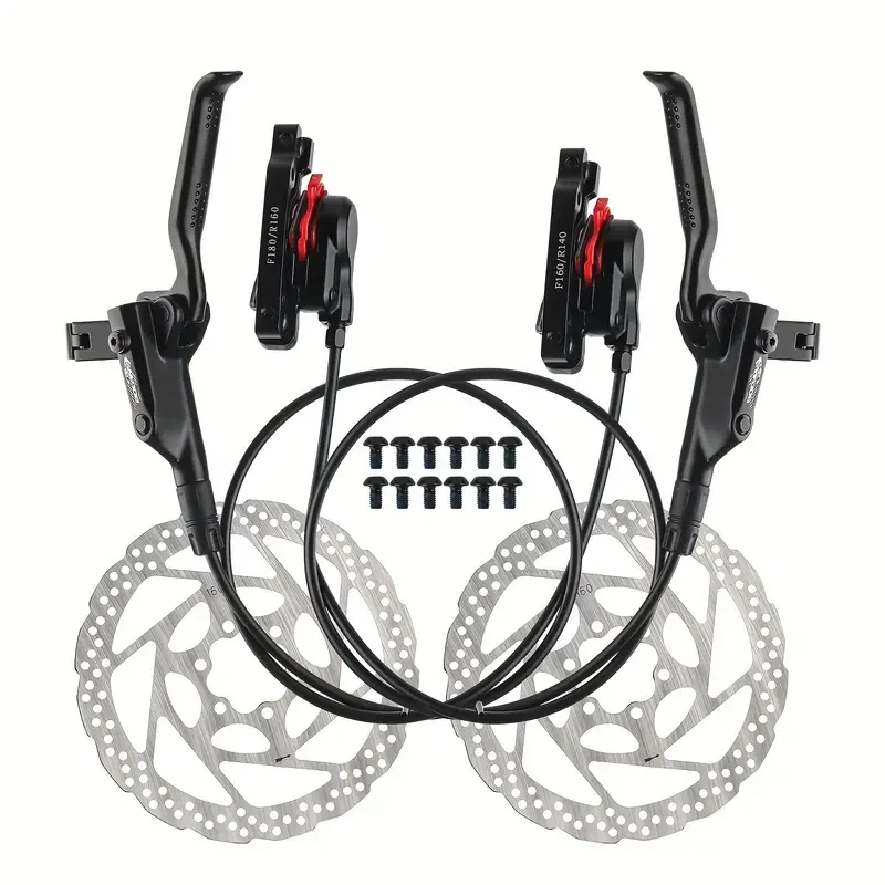 High-Performance Hydraulic Disc Brake Kit with 160mm Rotors for Front and Rear Wheels