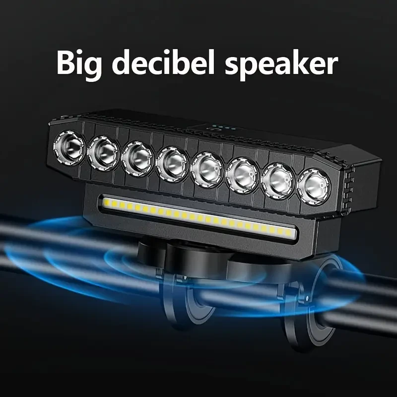 Smiling Shark 1pc Super Bright Rechargeable Bicycle Headlight