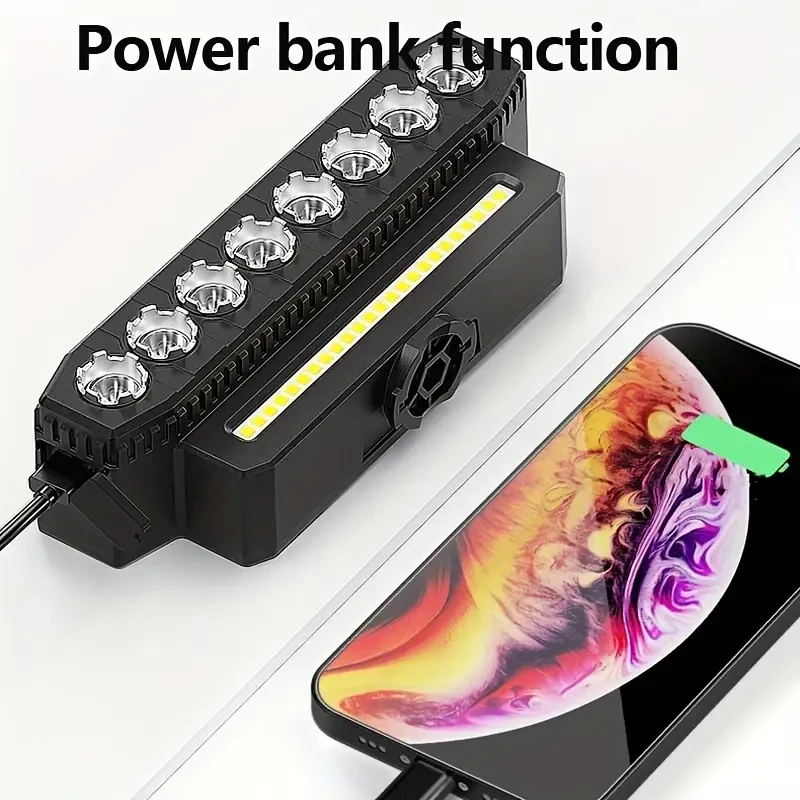 Smiling Shark 1pc Super Bright Rechargeable Bicycle Headlight