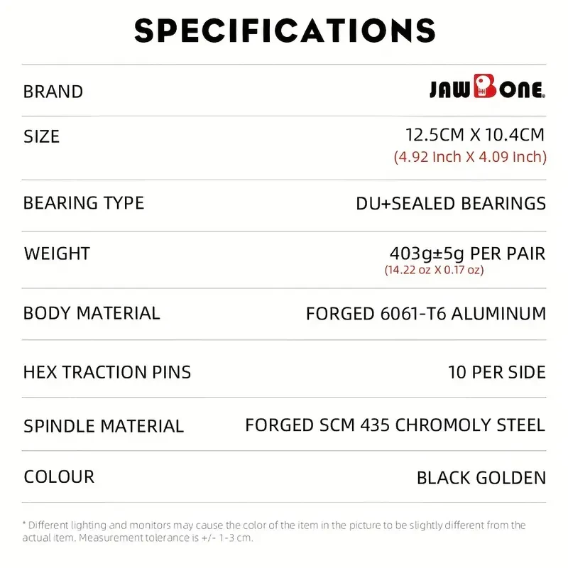 9/16" Aluminum Lightweight Jawbone MTB Bike Pedals