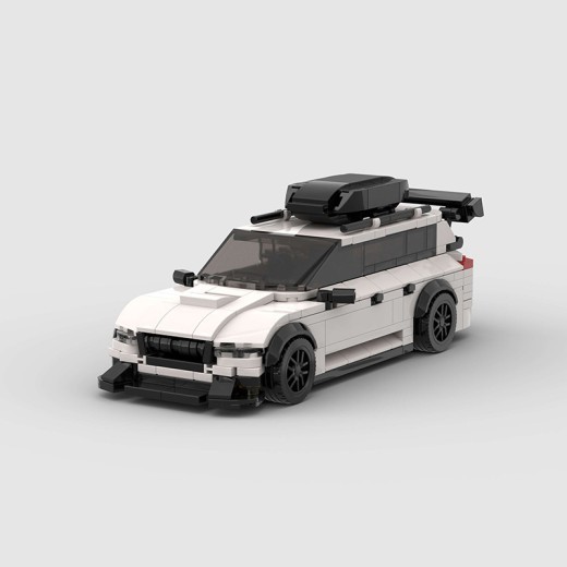 White Wagon Sports Car Moc Children's Toys