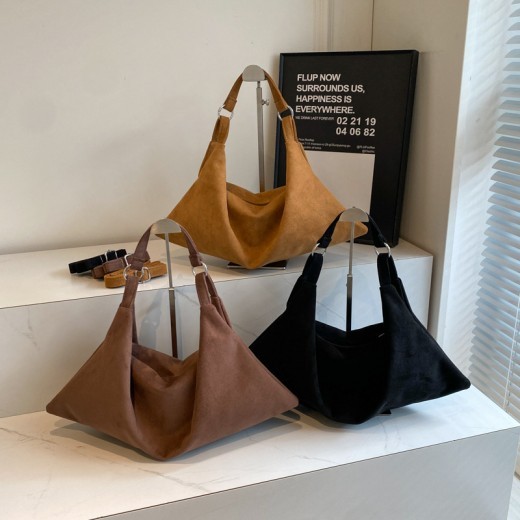 Pu Fabric Portable Shoulder Bag Versatile Simple Messenger Bag