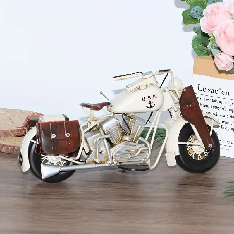 Vintage American Navy Motorcycle Model - 33.78cm