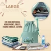 Foldable Waterproof Drawstring Large Capacity Embroidered Backpack