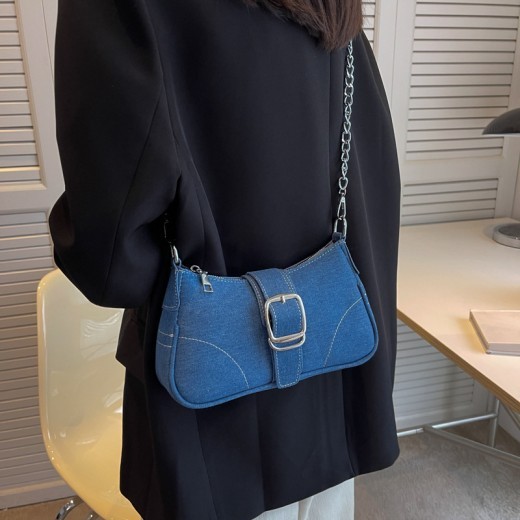 Women's Fashion High-end Canvas Chain Crossbody Bag
