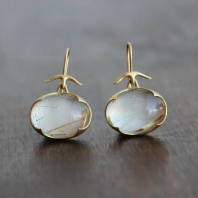 Women's Simple Fashion Personality Oval Stud Earrings