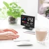 Temperature Humidity Monitor Weather Forecast LED Table Alarm Clock