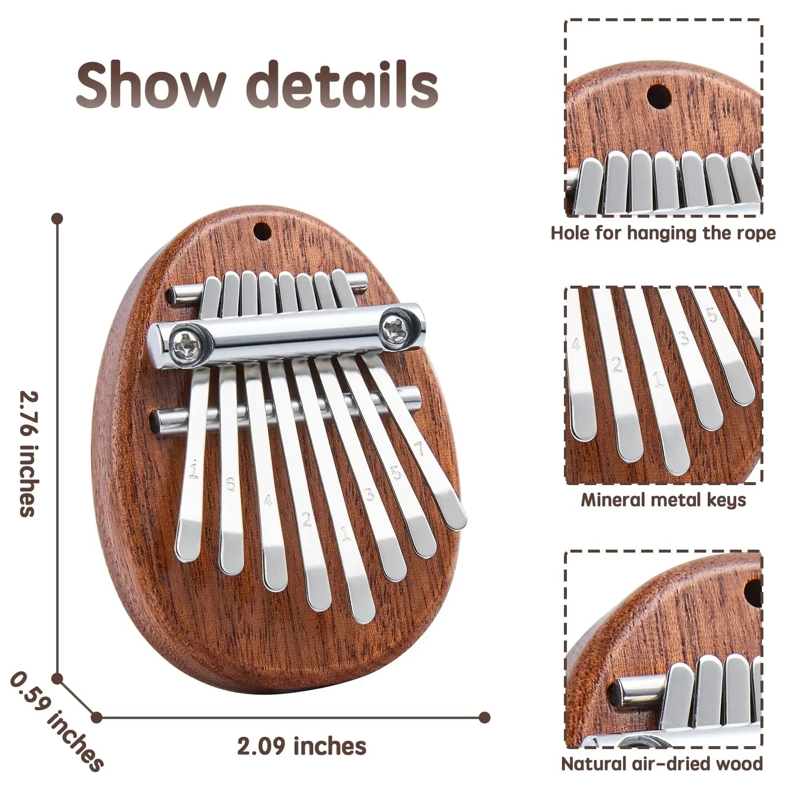 Thumb Piano 8 Key Mini Kalimba