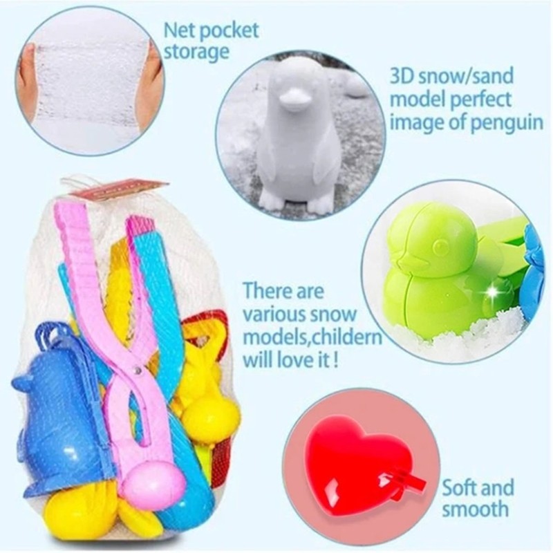 8pcs Winter Snow Toys Kit