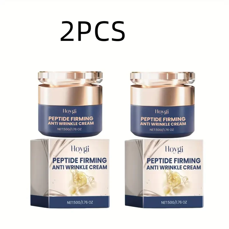 50g*2pcs Peptide Day and Night Cream, Contains Shea Butter, Hyaluronic Acid and Nicotinamide, Moisturizes the Skin, Gentle Formula, Hydrates and Moisturizes