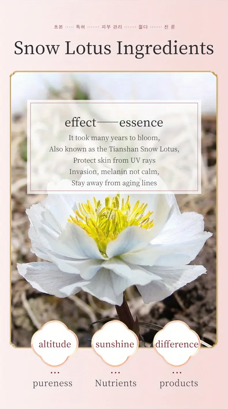 Snow Lotus Moisturizing Skin Gift Set Of 6 Pieces Hydrating And Nourishing Skin, Even Skin Tone Smoothing And Firming Facial Skin Care Set Gifts