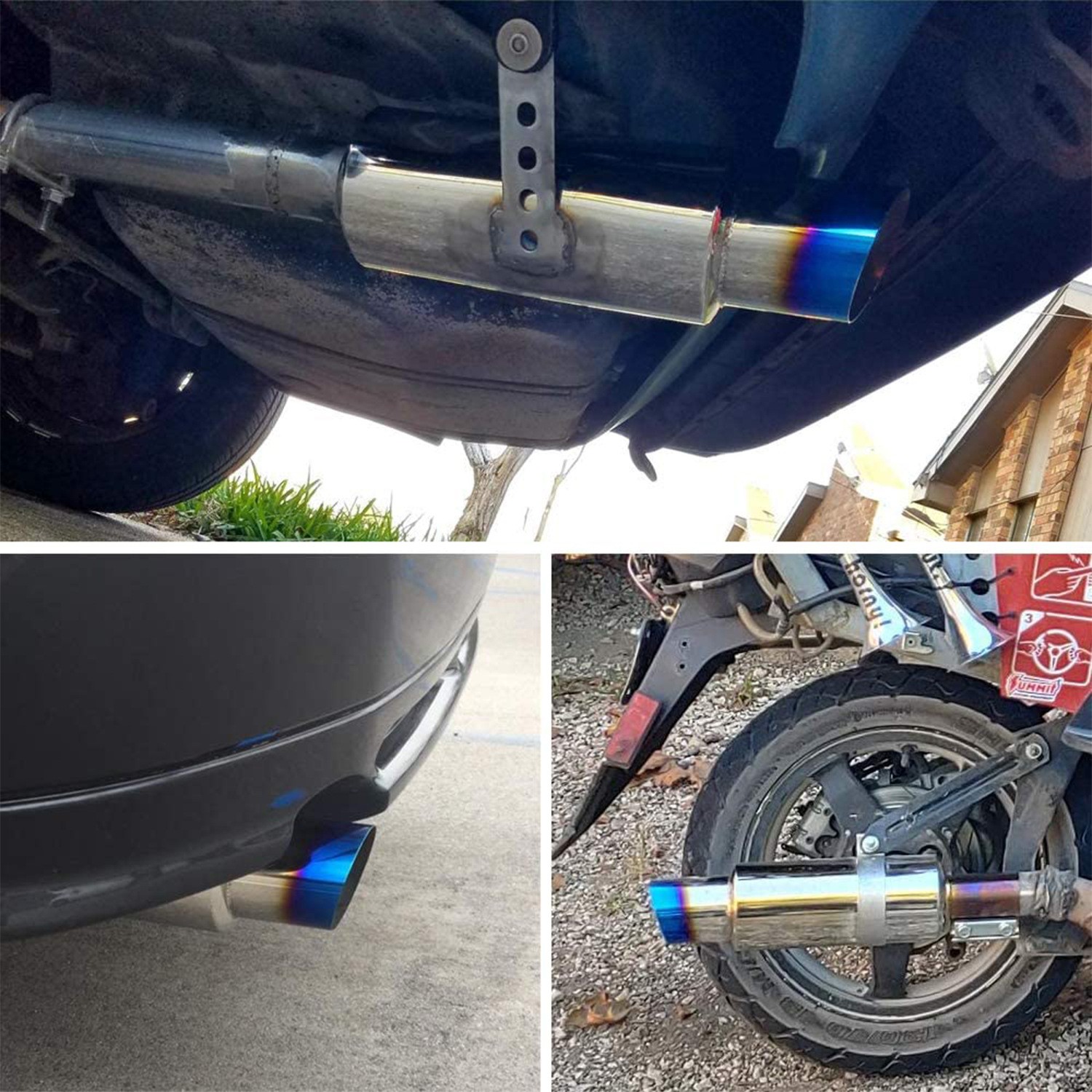 Car Modification Exhaust Pipe Stainless Steel Tail Drum