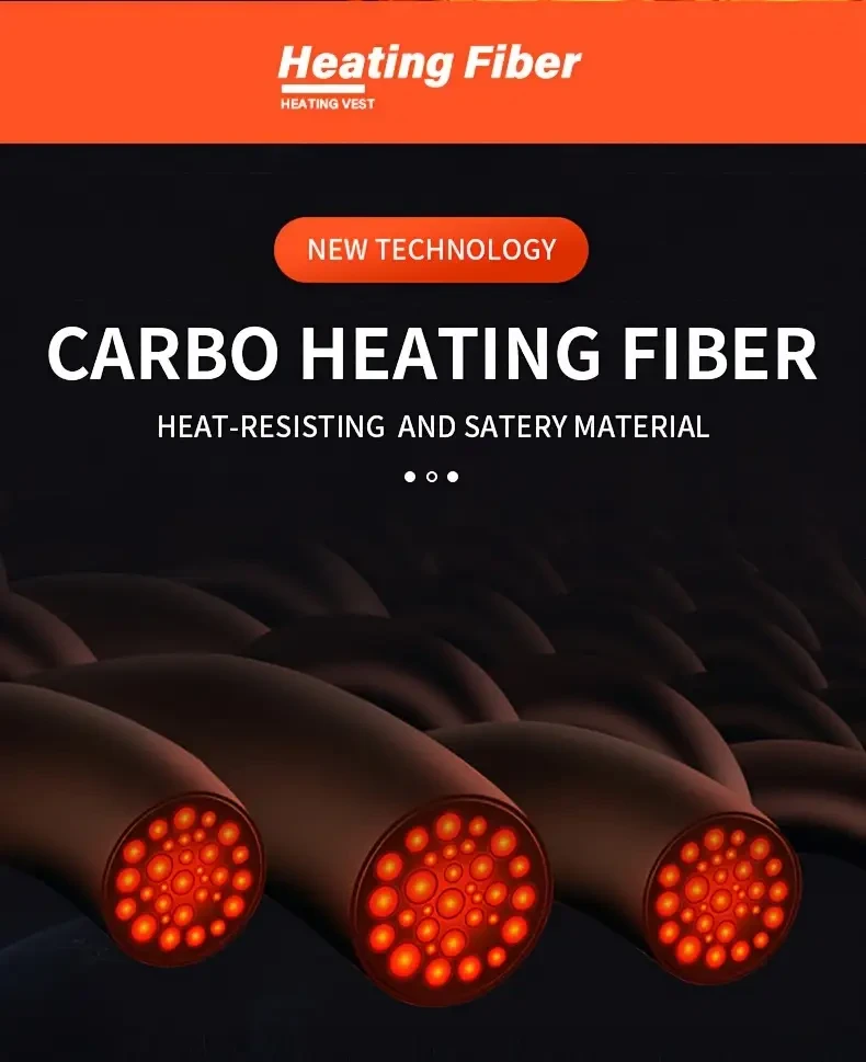 [Siji Bean OBM] European And American Sizes (Excluding Power Bank) Best-Selling Outdoor Thermal Sports Heated Vest USB Powered Heating Vest with 17 Heating Zones And 2 Control Switches for Winter Running (Excluding Power Bank)