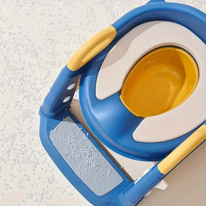 Potty Training Seat, Adjustable Toilet Potty Chair With Sturdy Non-Slip Step Stool Ladder, Handles And Splash Guard