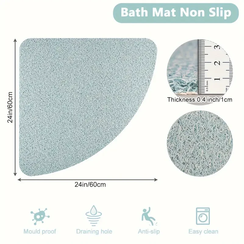 "Upgrade your bathroom safety and style with the 1pc Scalloped Bathroom Non-Slip Mat. Featuring a foam mesh bottom and loofah surface, this mat ensures comfort, grip, and efficient drainage. Perfect for New Zealand bathrooms, showers, and wet areas."