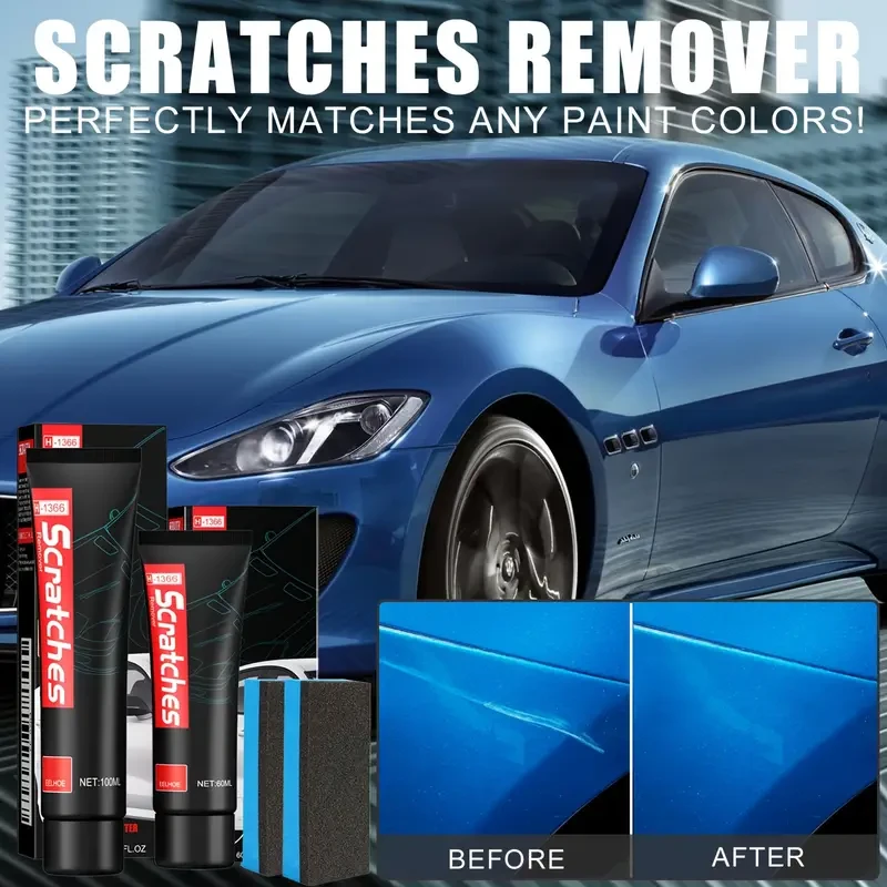 Car Scratch Polishing Paste, Scratch Scratch Mark Removal, Paint Renovation, Touch-up Paint, Scratch Wax, Mark Removal Abrasive