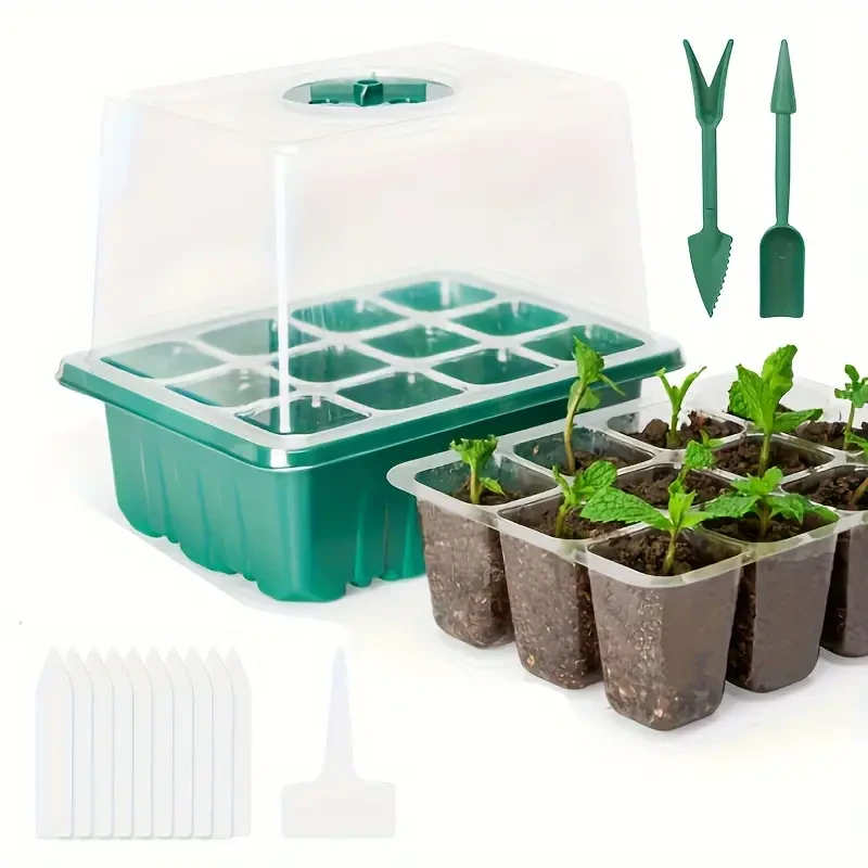 10 Pack Seed Starter Tray With 120 Cells, Garden Tools