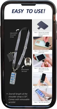 Last Day 50% OFF-Phone Strap with Zippered Pouch