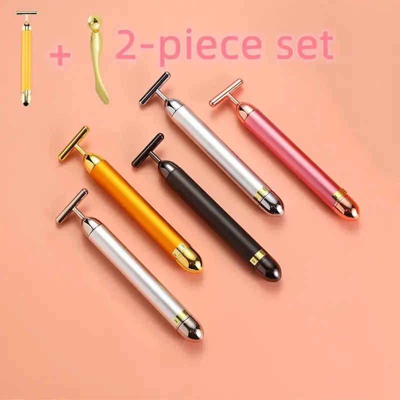 Electric T-shaped Beauty Roller For Face Lifting And Massaging