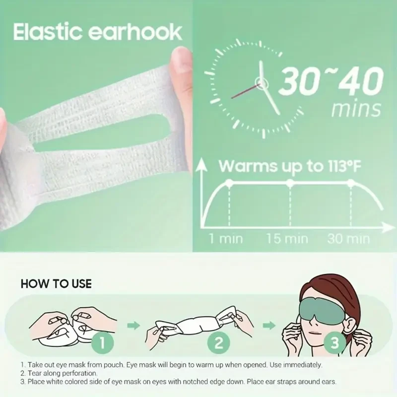 60pcs Soothing Steam Eye Masks