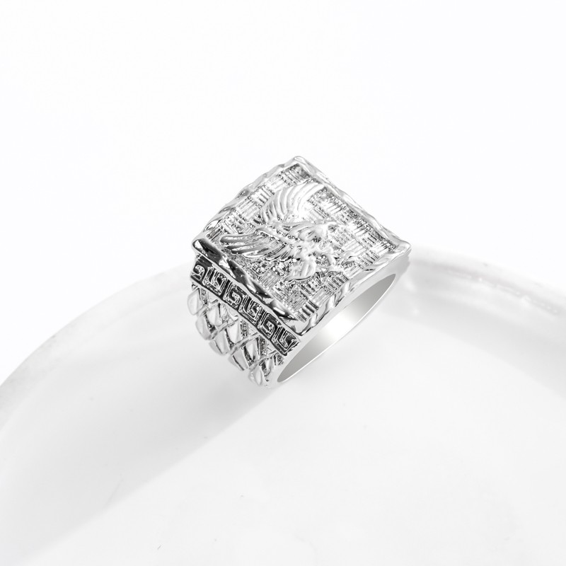 Punkboy Hip Hop Rock Style Gold Plated Domineering Carved Flying Eagle Animal Pattern