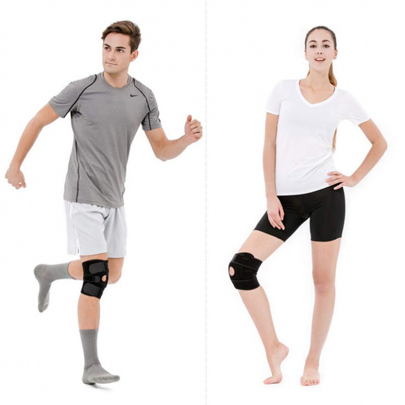 Adjustable Knee Brace with Side Stabilizers - Breathable Knee Support for Sport Training and Pain Relief