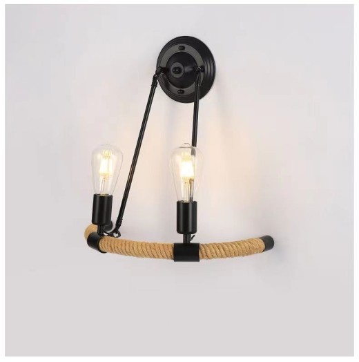 Hemp Rope Wall Lamp Retro Industrial Ideas