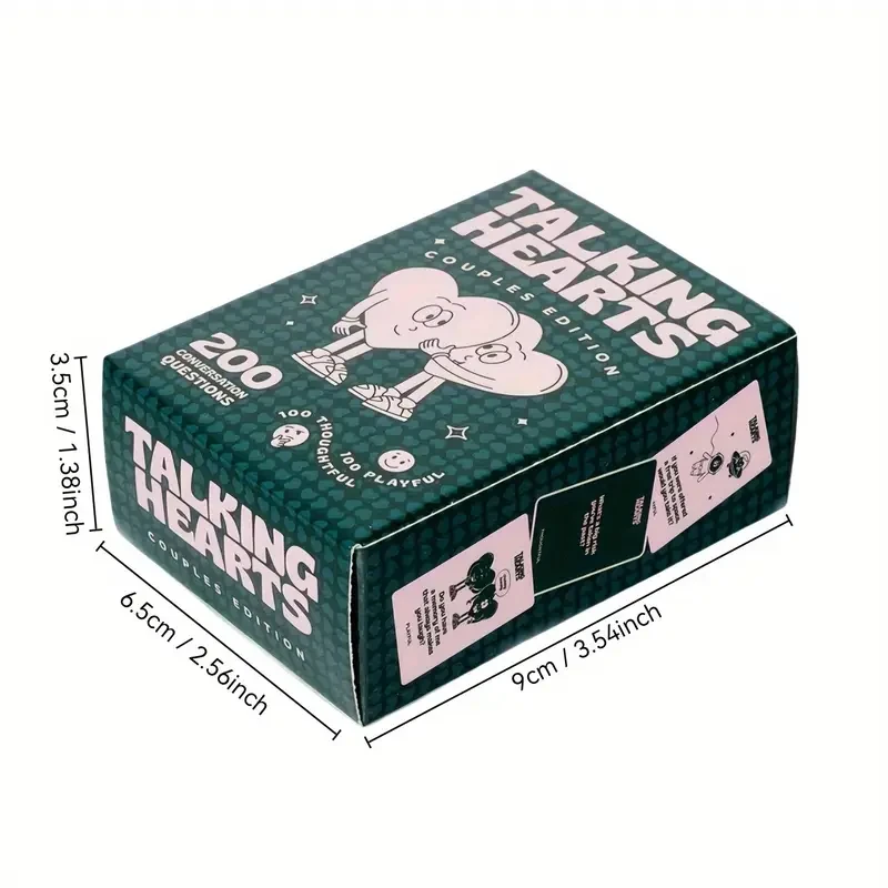 1 Deck Couples Edition Card Game - 200 Thought-Provoking Questions & 2 Wild Cards