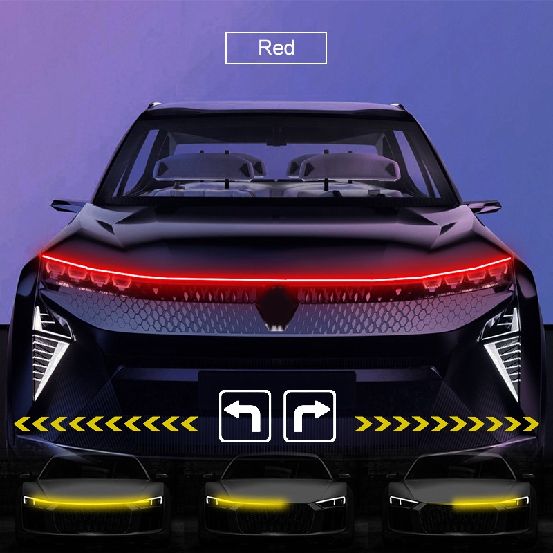 Newest LED Car Hood Light with Turn Signal - Dynamic Daytime Running & Ambient Lamp