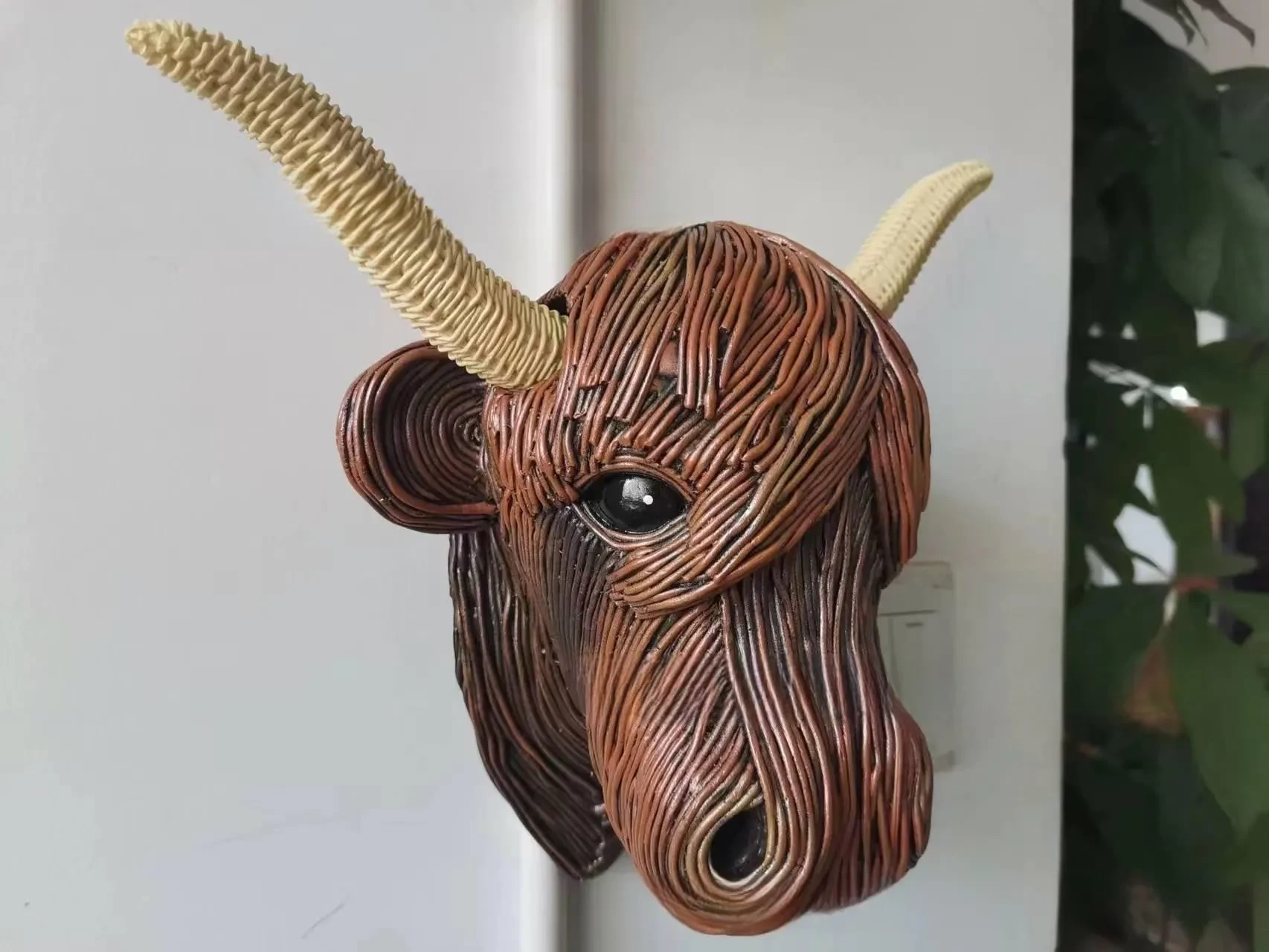 Resin Highland Trophy Head Home Decoration Ornaments