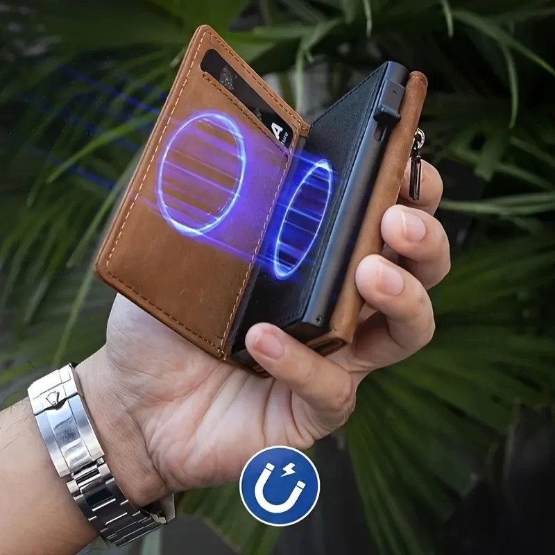 Slim Vintage Brown Faux Leather Wallet