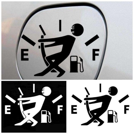 Funny Car Sticker Pull Fuel Tank Pointer Ef Fuel Tank Car Sticker Fuel Tank Vinyl Sticker Decal