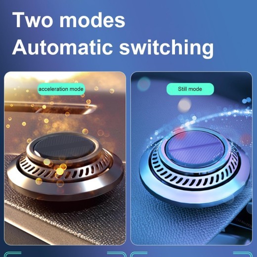 Car Air Freshener, Solar Rotating Car Essential Oil Diffuser, Car Interior Decor Accessories, Odor Eliminator For Car Office Home Car Aromatherapy Car Essential Oil Diffuser Auto Diffuser