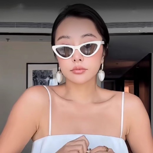 White Resin Love Heart Earrings