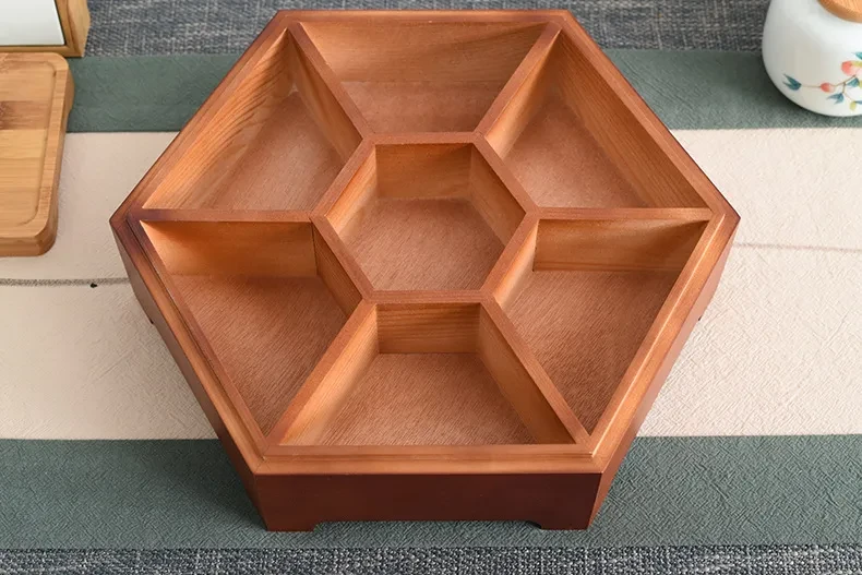 Tray nut Storage Divided Grid With Lid Dried Fruit Box