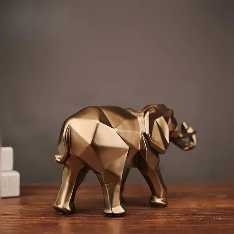 Resin Craft Geometric Elephant Craft Ornaments