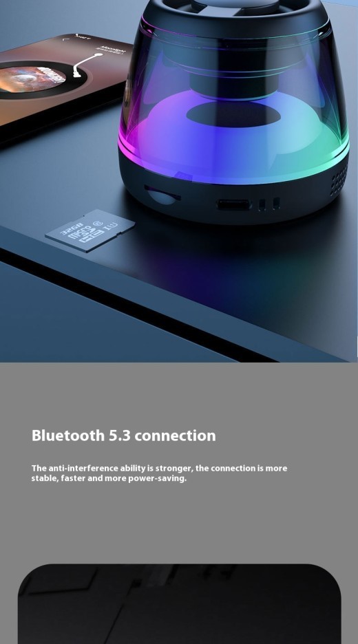 Portable Wireless Sound Ambience Light Bluetooth Magnetic Mini Speaker